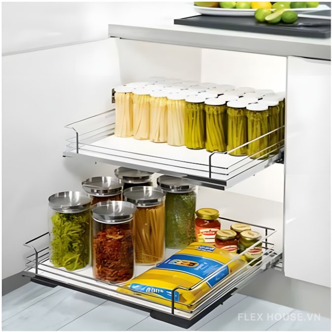 Khay đựng thực phẩm phụ kiện rổ kéo tủ bếp Hafele