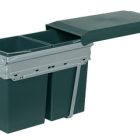 Thùng rác đôi, 2 x 15 lít, Hailo Tandem