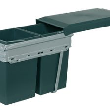 Thùng rác đôi, 2 x 15 lít, Hailo Tandem